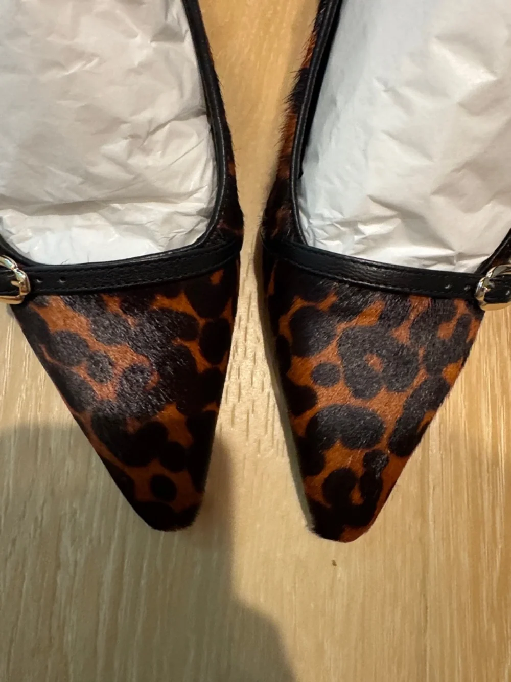 Larroude Ines Leopard Print Slingback Pointed-Toe Heels